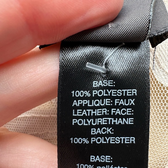 Chico’s Travelers Collection Sheer Open Jacket with Faux Leather Appliqués - Picture 7 of 10